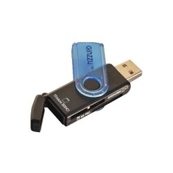 Картридер/USB-хаб Ginzzu GR-412