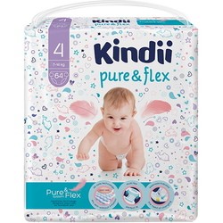 Подгузники Kindii Pure and Flex 4 / 64 pcs