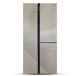 Холодильник Ginzzu NFK-475 Glass (золотистый)
