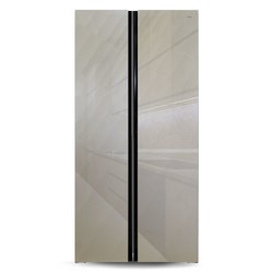 Холодильник Ginzzu NFK-462 Glass (золотистый)