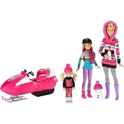 Кукла Barbie Dolls with Snowmobile and Sled FDR73