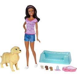 Кукла Barbie Newborn Pups Doll and Pets FDD44