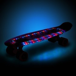 Скейтборд RGX PNB-06 LED (белый)