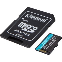 Карта памяти Kingston microSDXC Canvas Go! Plus + Adapter 64Gb