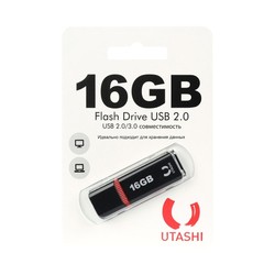 USB Flash (флешка) UTASHI Haya (черный)