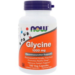 Аминокислоты Now Glycine 1000 mg 100 cap
