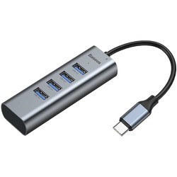 Картридер/USB-хаб BASEUS Enjoy USB C to 4xUSB 3.0 + PD