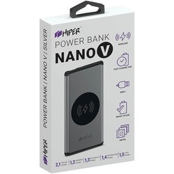 Powerbank аккумулятор Hiper Nano X 10000 (серый)