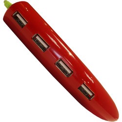 Картридер/USB-хаб Iconik HUB-xHCP-4 (красный)