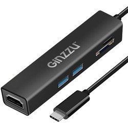 Картридер/USB-хаб Ginzzu GR-567UB