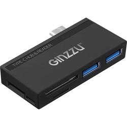 Картридер/USB-хаб Ginzzu GR-864UB