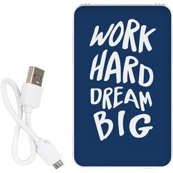 Powerbank аккумулятор ZIZ Work Hard Dream Big 10000
