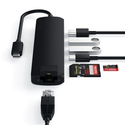 Картридер/USB-хаб Satechi Type-C Slim Multi-Port with Ethernet (серебристый)