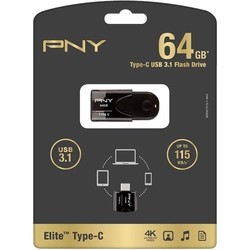 USB Flash (флешка) PNY Elite Type-C 3.1 64Gb