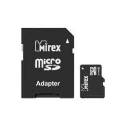 Карта памяти Mirex microSDHC Class 4 + Adapter