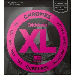 Струны DAddario XL Chromes Bass Flat Wound 5-String SL 45-132