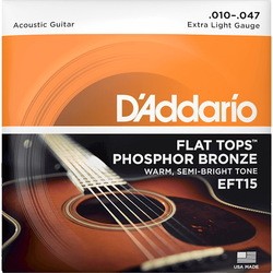 Струны DAddario Flat Top Phosphor Bronze 10-47