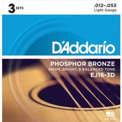 Струны DAddario Phosphor Bronze 3D 12-53