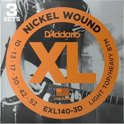 Струны DAddario XL Nickel Wound 3D 10-52