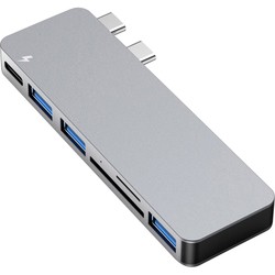 Картридер/USB-хаб Qitech QT-HUB4