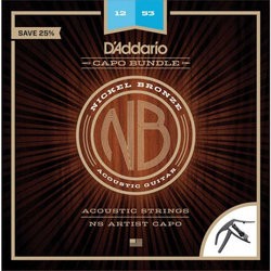 Струны DAddario Nickel Bronze 12-53 w/ Capo