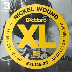 Струны DAddario XL Nickel Wound 3D 9-46
