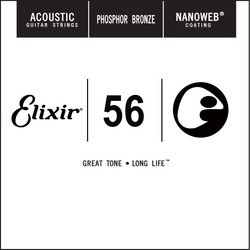 Струны Elixir Acoustic Nanoweb Phosphor Bronze Single 56
