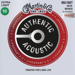 Струны Martin Authentic Acoustic Lifespan 2.0 Bronze 12-String 10-47