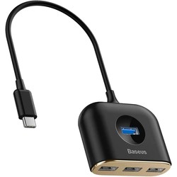 Картридер/USB-хаб BASEUS Square Round 4 in 1 USB HUB Adapter