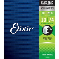 Струны Elixir Electric 8-String Optiweb Light 10-74