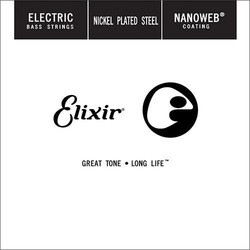 Струны Elixir Electric Bass Nanoweb Nickel Plated Steel Single 130