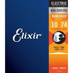 Струны Elixir Electric 8-String Nanoweb Light 10-74
