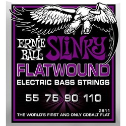 Струны Ernie Ball Slinky Flatwound Bass 55-110