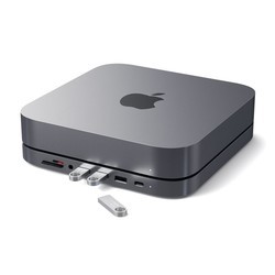 Картридер/USB-хаб Satechi Type-C Aluminium Stand & Hub for Mac Mini