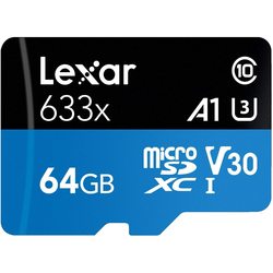 Карта памяти Lexar High-Performance 633x microSDXC 128Gb