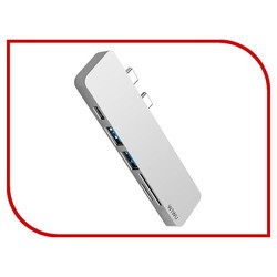 Картридер/USB-хаб WiWU Adapter T8 Lite (серый)