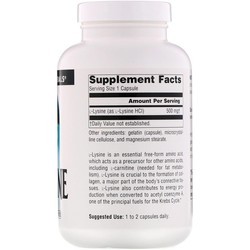 Аминокислоты Source Naturals L-Lysine 500 mg 250 tab
