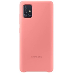 Чехол Samsung Silicone Cover for Galaxy A71 (розовый)