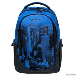 Школьный рюкзак (ранец) Grizzly RU-037-4 (синий)
