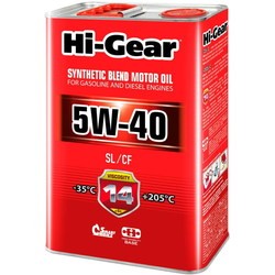 Моторное масло Hi-Gear 5W-40 SL/CF 4L