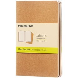 Блокнот Moleskine Set of 3 Plain Cahier Journals Pocket Beige