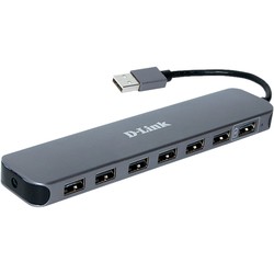 Картридер/USB-хаб D-Link DUB-H7/E1A (черный)