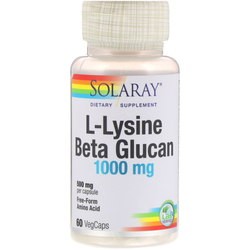 Аминокислоты Solaray L-Lysine and Beta Glucan 1000 mg