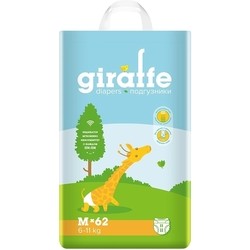 Подгузники Lovular Giraffe Diapers M / 62 pcs
