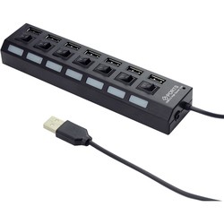 Картридер / USB-хаб Cablexpert UHB-U2P7-03