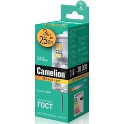 Лампочка Camelion LED3-G4-JD-NF 3W 4500K G4