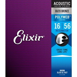 Струны Elixir Acoustic 80/20 Bronze PW Resonator 16-56
