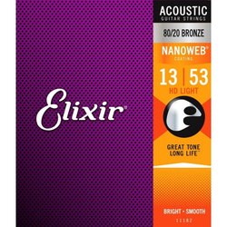 Струны Elixir Acoustic 80/20 Bronze NW HD Light 13-53