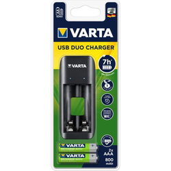 Зарядка аккумуляторных батареек Varta Value USB Duo Charger + 2xAAA 800 mAh