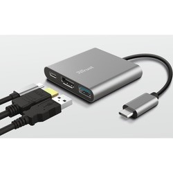 Картридер / USB-хаб Trust Dalyx 3-in-1 Multiport USB-C Adapter